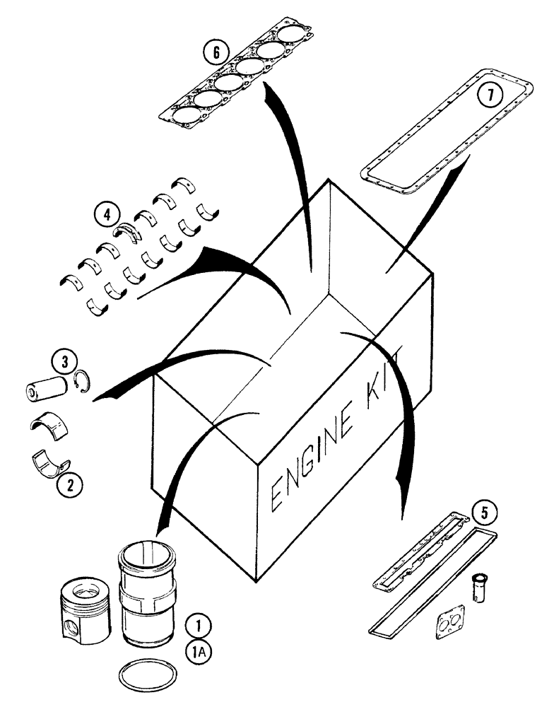 Схема запчастей Case IH 7220 - (2-108) - ENGINE OVERHAUL KITS, 6T-830 AND 6TA-830 EMISSIONS CERTIFIED ENGINES, 7220 TRACTOR (02) - ENGINE