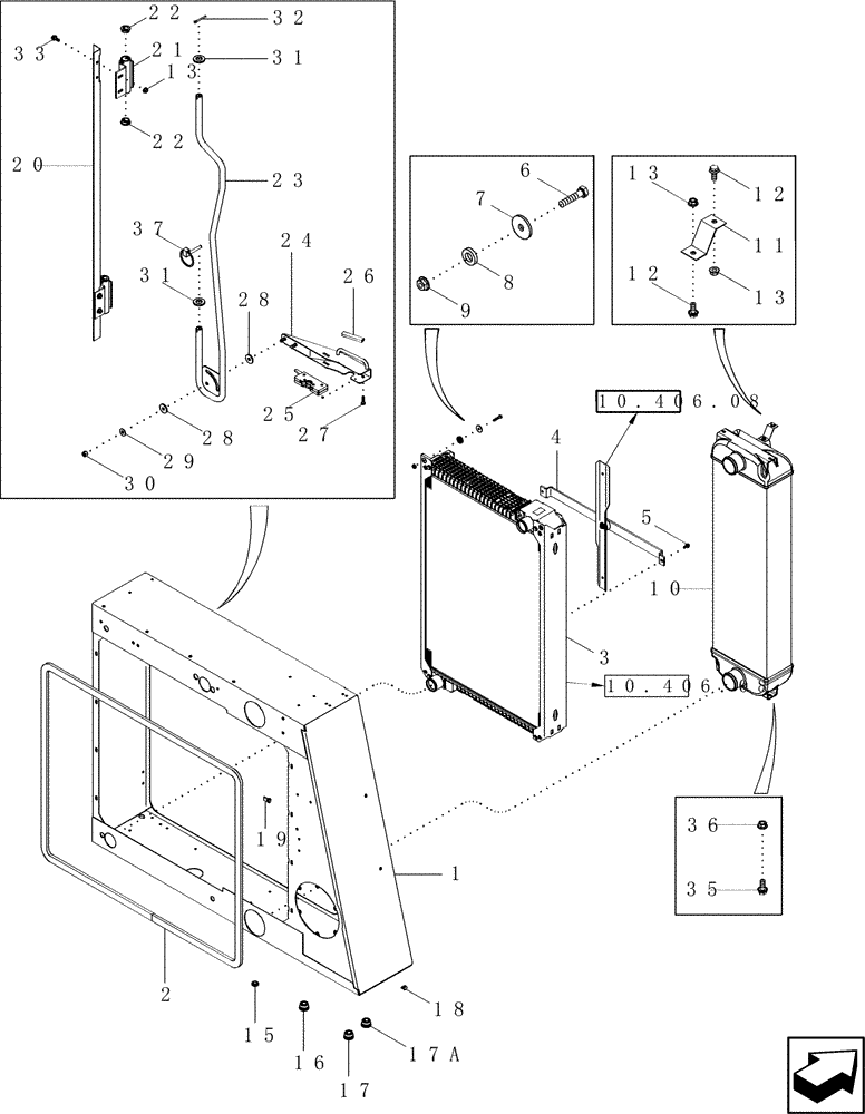 Схема запчастей Case IH 2588 - (10.310.03) - COOLER BOX ASSY (May 10 2010 10:36AM) (10) - ENGINE