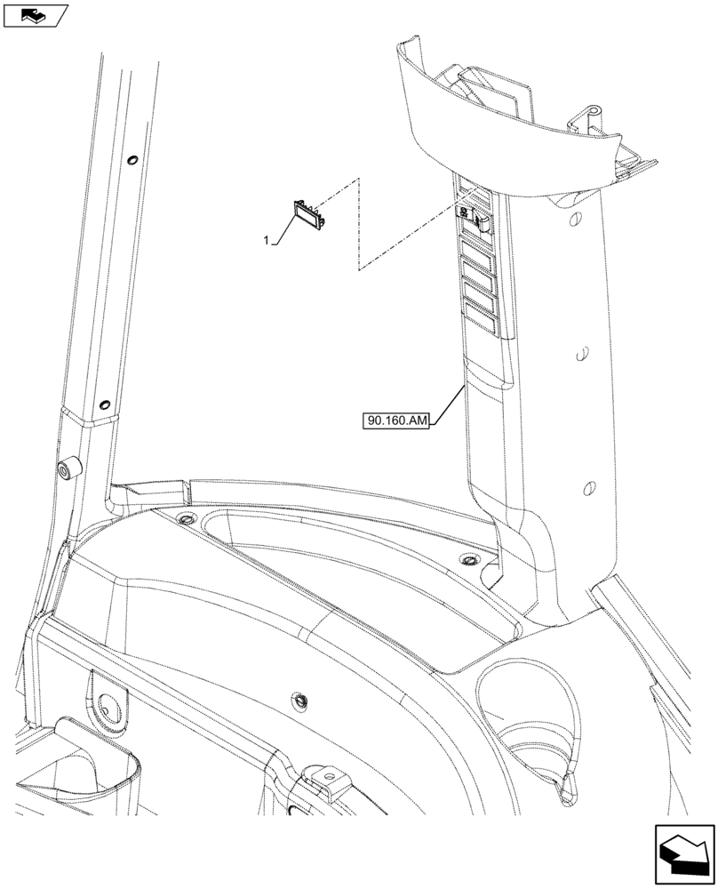 Схема запчастей Case IH FARMALL 105U - (55.302.AI[01]) - VAR - 390798 - PLUG, BATTERY (55) - ELECTRICAL SYSTEMS