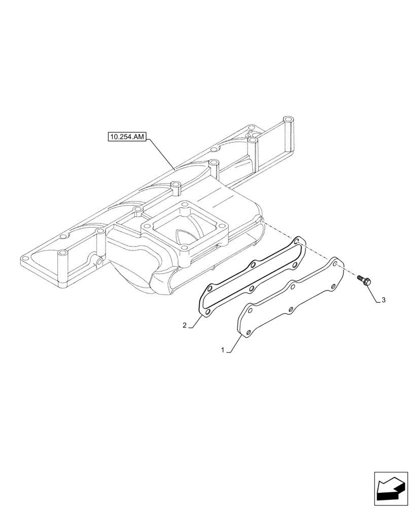 Схема запчастей Case IH F4HE9687S J106 - (55.202.AA) - MANIFOLD, HEATER (55) - ELECTRICAL SYSTEMS