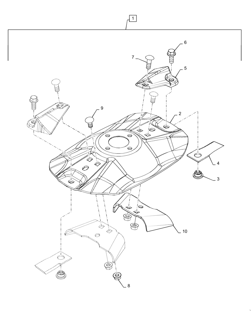 Схема запчастей Case IH RD163 - (58.112.01) - KIT, DISC CCW 7DEG KNIFE W/LFT (58) - ATTACHMENTS/HEADERS