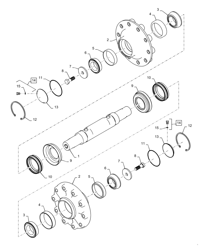 Схема запчастей Case IH 7240 - (48.134.AA[02]) - VAR - 415219, 415261, 415306 - IDLER, TRACK ASSY, REAR (48) - TRACKS & TRACK SUSPENSION