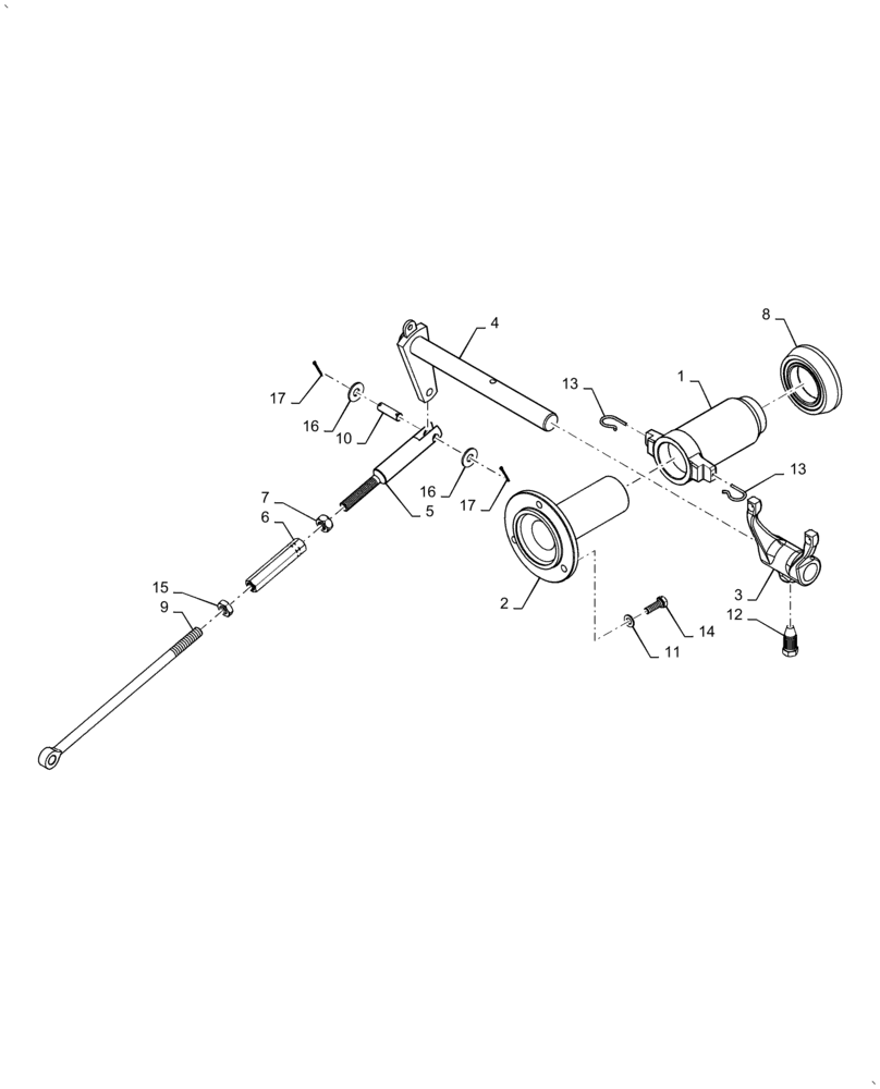 Схема запчастей Case IH FARMALL 50A - (18.100.AJ[01]) - MASTER CLUTCH RELEASE CONTROL LINK (18) - CLUTCH