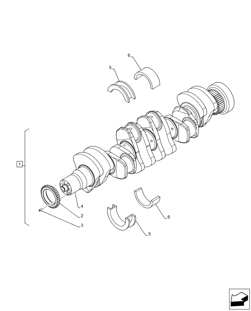 Схема запчастей Case IH F4HE9687S J106 - (10.103.AA) - CRANKSHAFT (10) - ENGINE