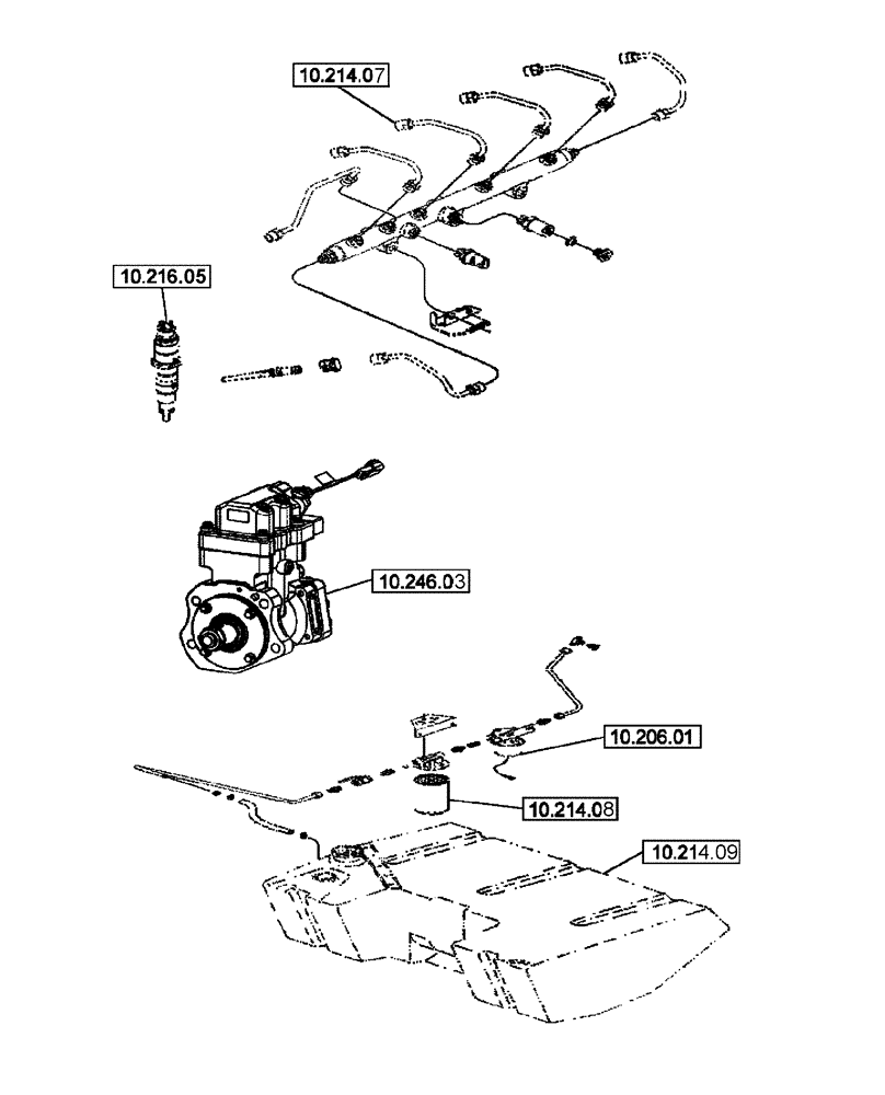 Схема запчастей Case IH 2577 - (10.000.00[03]) - SECTION INDEX - ENGINE - FUEL SYSTEM (10) - ENGINE