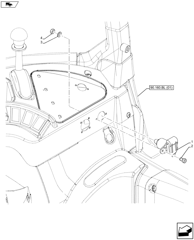 Схема запчастей Case IH FARMALL 105U - (55.510.BM[03]) - VAR - 390886 - POWER SOCKET, INSIDE (25A) - APAC (55) - ELECTRICAL SYSTEMS