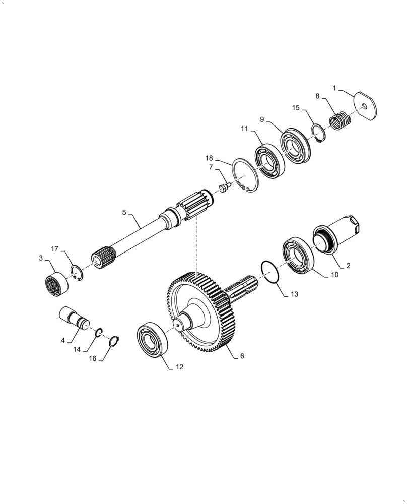 Схема запчастей Case IH FARMALL 50A - (31.110.AB[01]) - ONE-SPEED REAR POWER TAKE-OFF (31) - IMPLEMENT POWER TAKE OFF