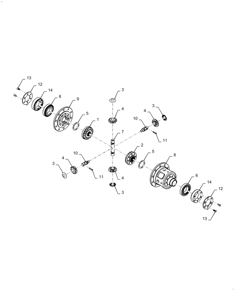 Схема запчастей Case IH FARMALL 60A - (27.106.AC[01]) - DIFFERENTIAL GEAR, ASSY (27) - REAR AXLE SYSTEM