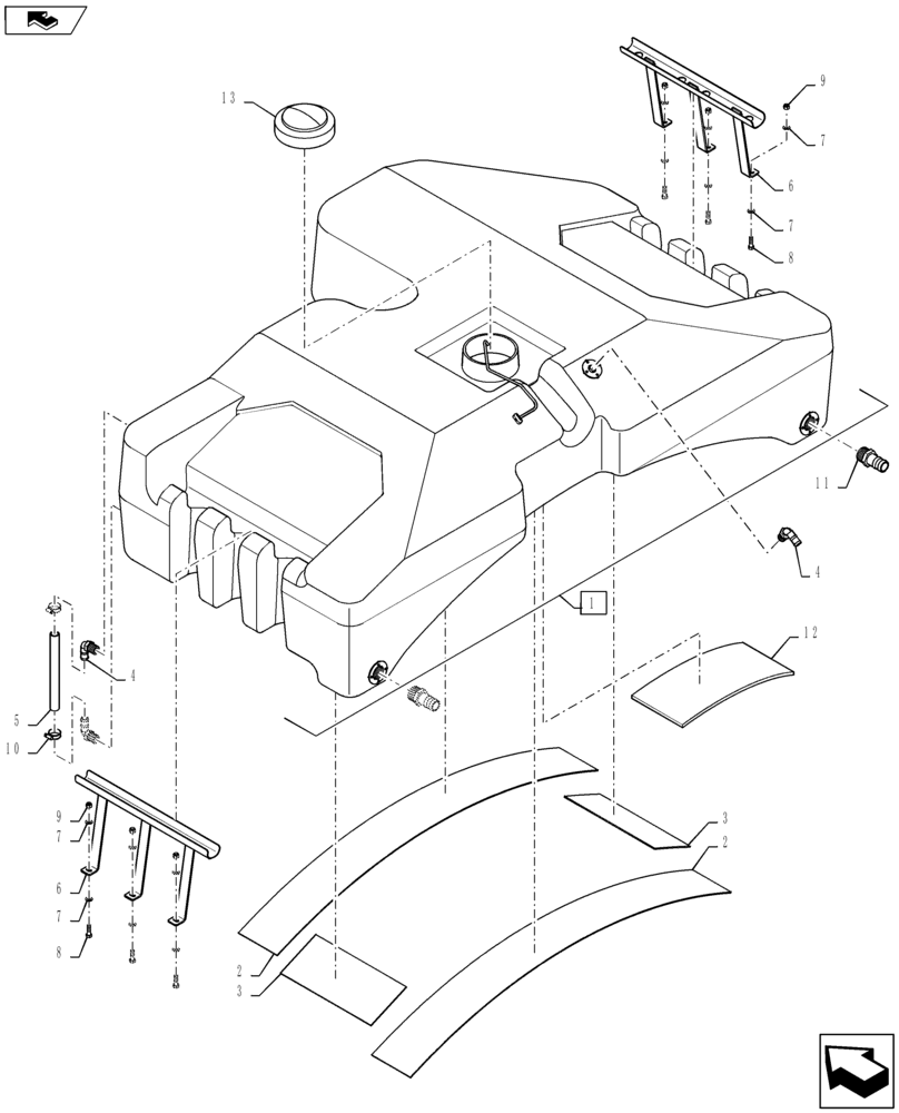 Схема запчастей Case IH PATRIOT 4440 - (78.110.AH [03]) - 140 GALLON RINSE TANK (78) - SPRAYING