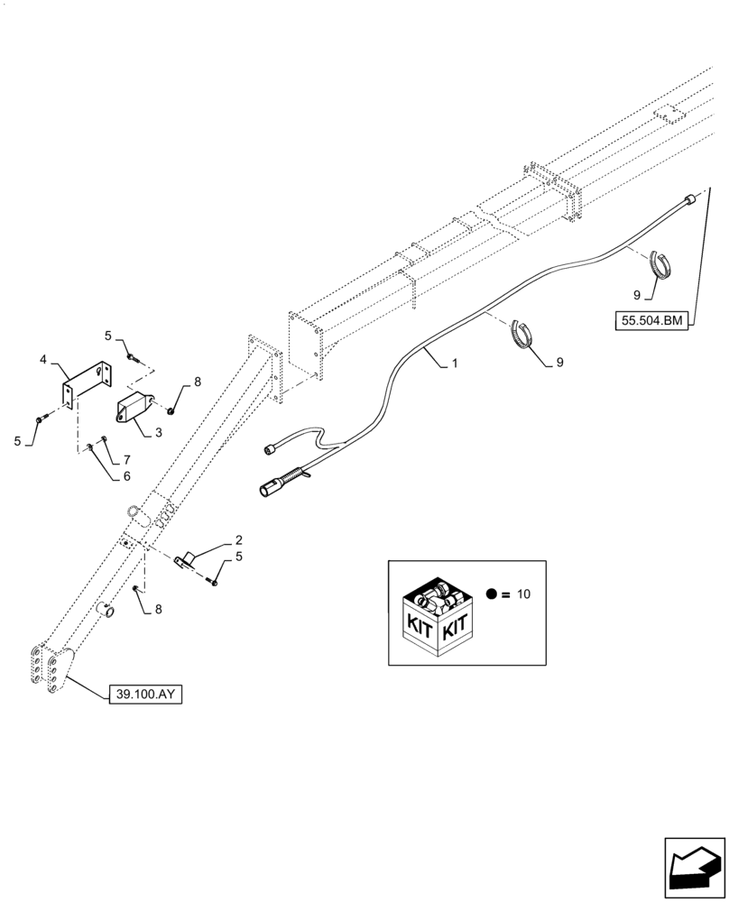 Схема запчастей Case IH WR201 - (55.511.AJ) - ELECTRICAL, FRONT (55) - ELECTRICAL SYSTEMS