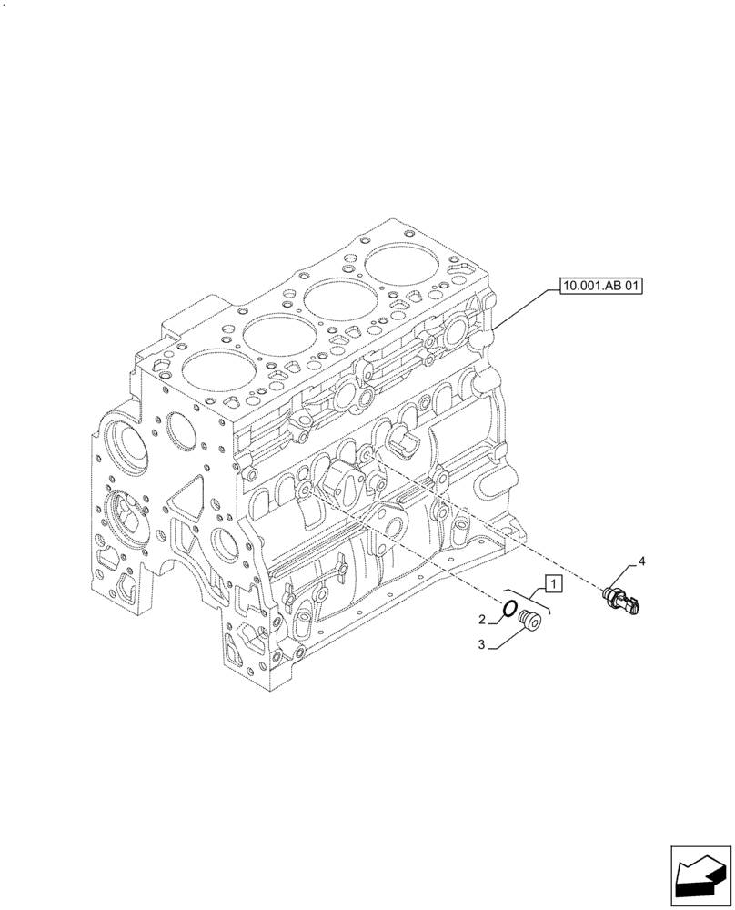 Схема запчастей Case IH F4GE9484A J613 - (55.013.AB) - ENGINE OIL, PRESSURE SENSOR (55) - ELECTRICAL SYSTEMS