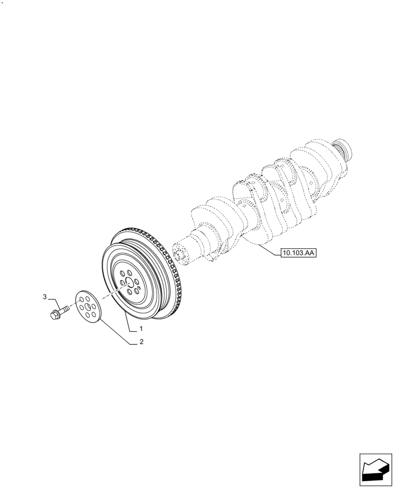 Схема запчастей Case IH F4GE9484A J613 - (10.103.AG) - PULLEY DRIVE (10) - ENGINE