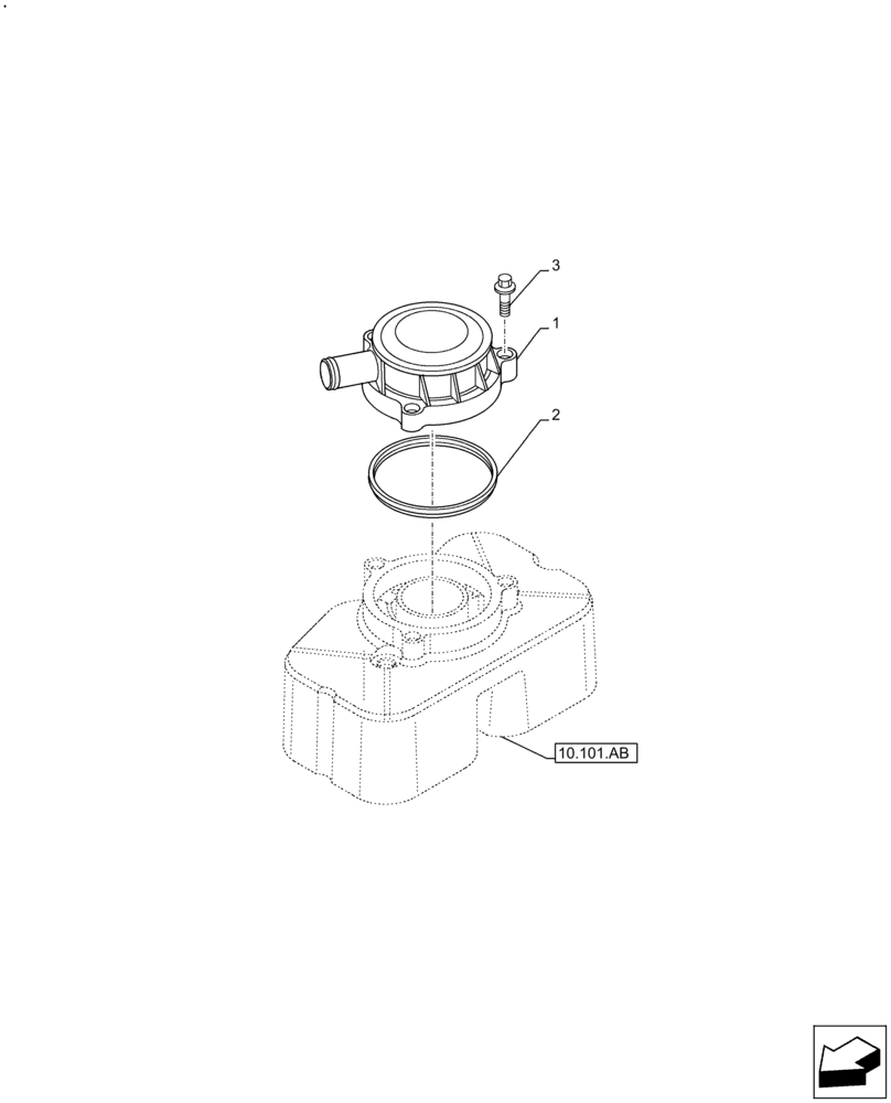 Схема запчастей Case IH F4GE9484A J613 - (10.304.AP) - CYLINDER HEAD, BREATHER (10) - ENGINE