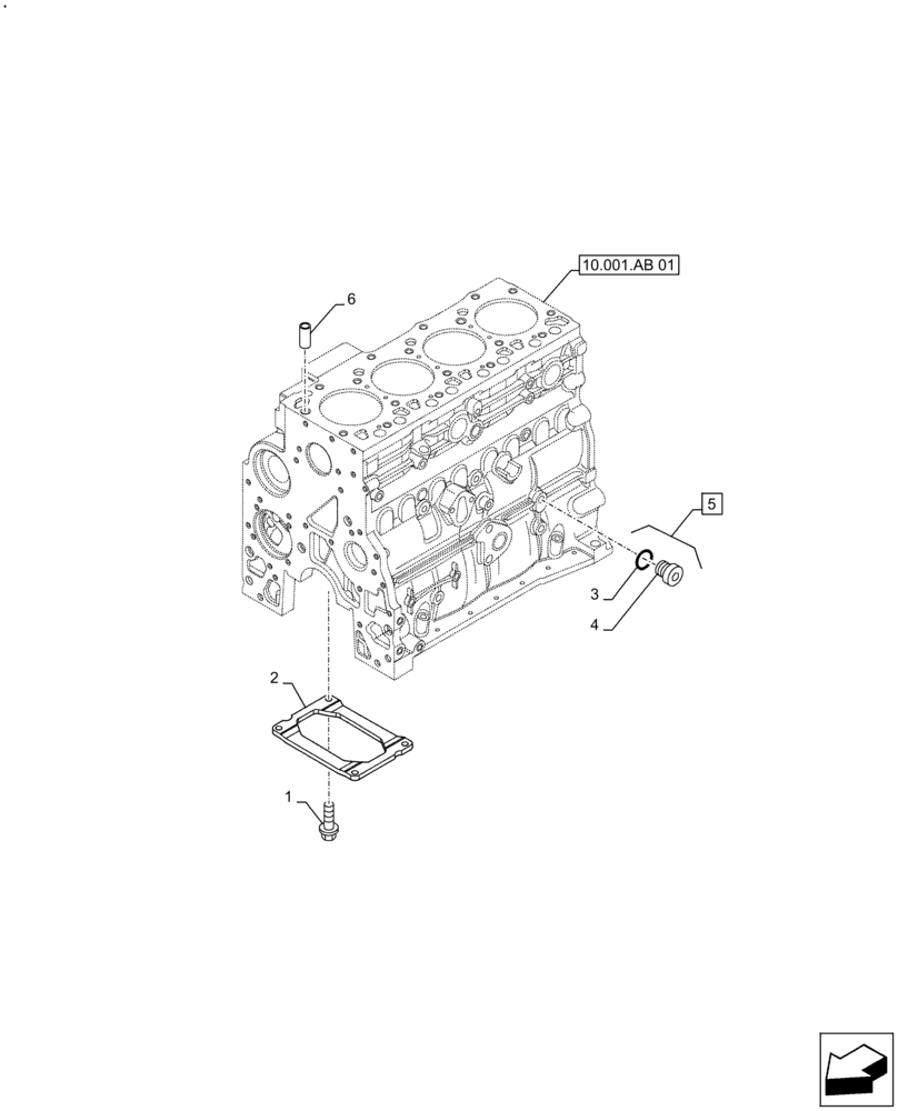 Схема запчастей Case IH F4GE9484A J613 - (10.001.AB[02]) - CRANKSHAFT (10) - ENGINE