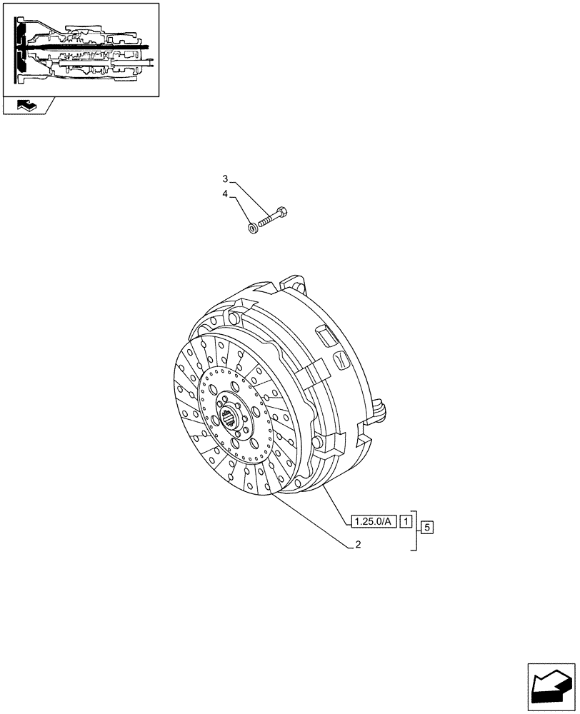 Схема запчастей Case IH FARMALL 90 - (1.25.0[01]) - CLUTCH - C6313 (03) - TRANSMISSION