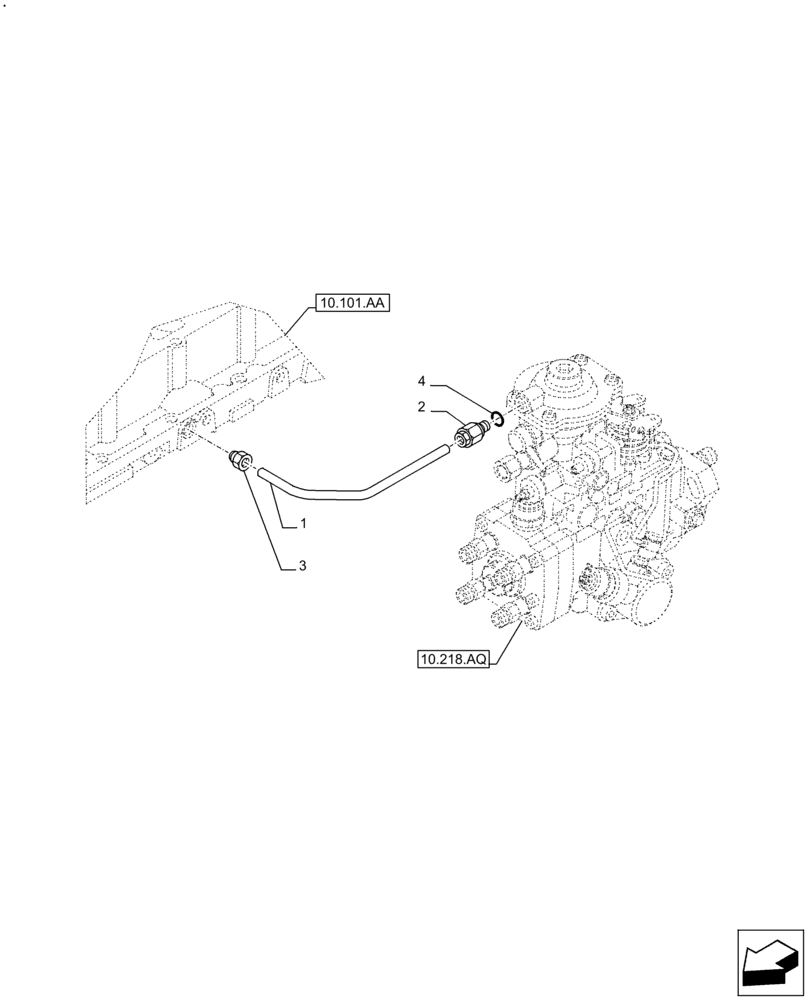 Схема запчастей Case IH F4GE9484A J613 - (10.218.AI[02]) - INJECTION PIPE (10) - ENGINE