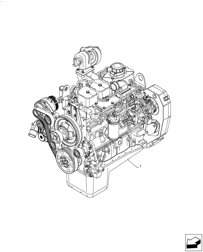 Схема запчастей Case IH F4GE9484A J613 - (10.001.AD) - ENGINE (10) - ENGINE