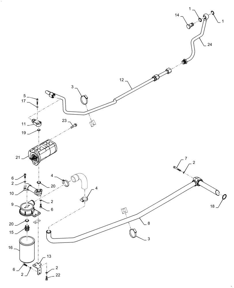 Схема запчастей Case IH FARMALL 60A - (35.220.AA[01]) - AUXILIARY HYDRAULIC PUMP (35) - HYDRAULIC SYSTEMS