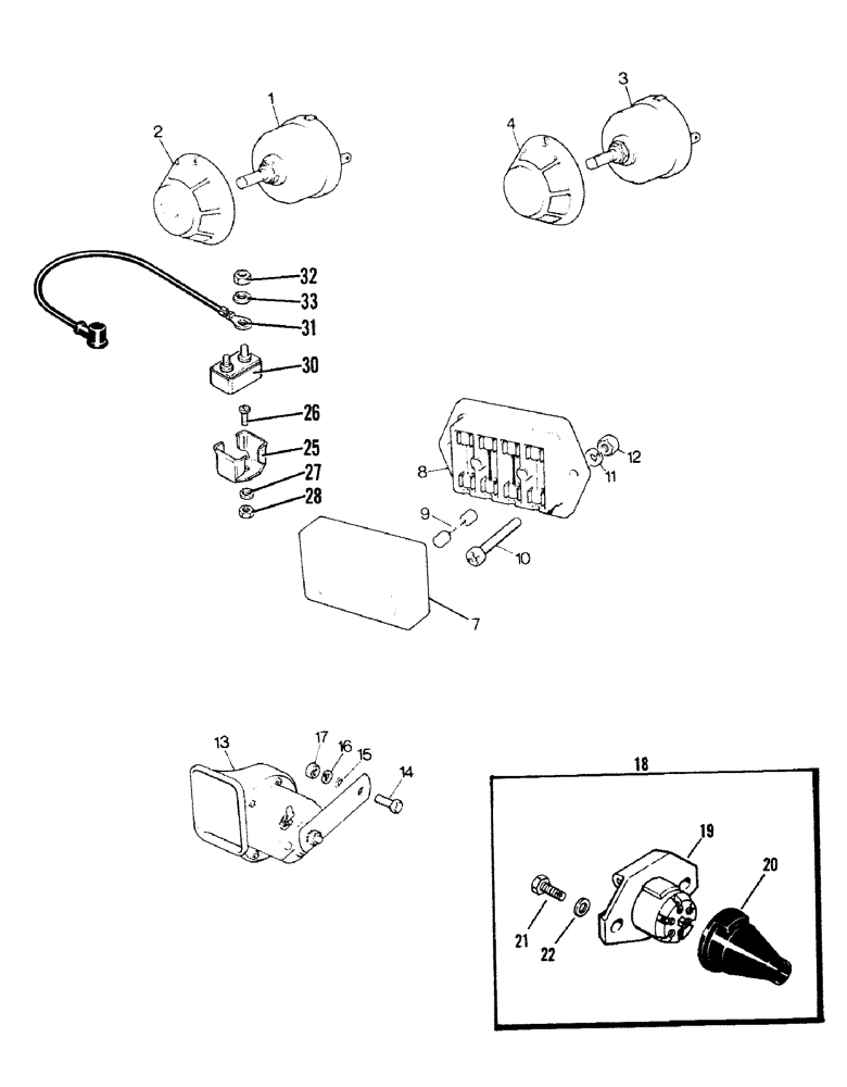 Схема запчастей Case IH 1490 - (S09-1) - SWITCHES, FUSE BOX, HORN, AND TRAILER SOCKET, LOW PROFILE, HIGH PLATFORM (06) - ELECTRICAL SYSTEMS