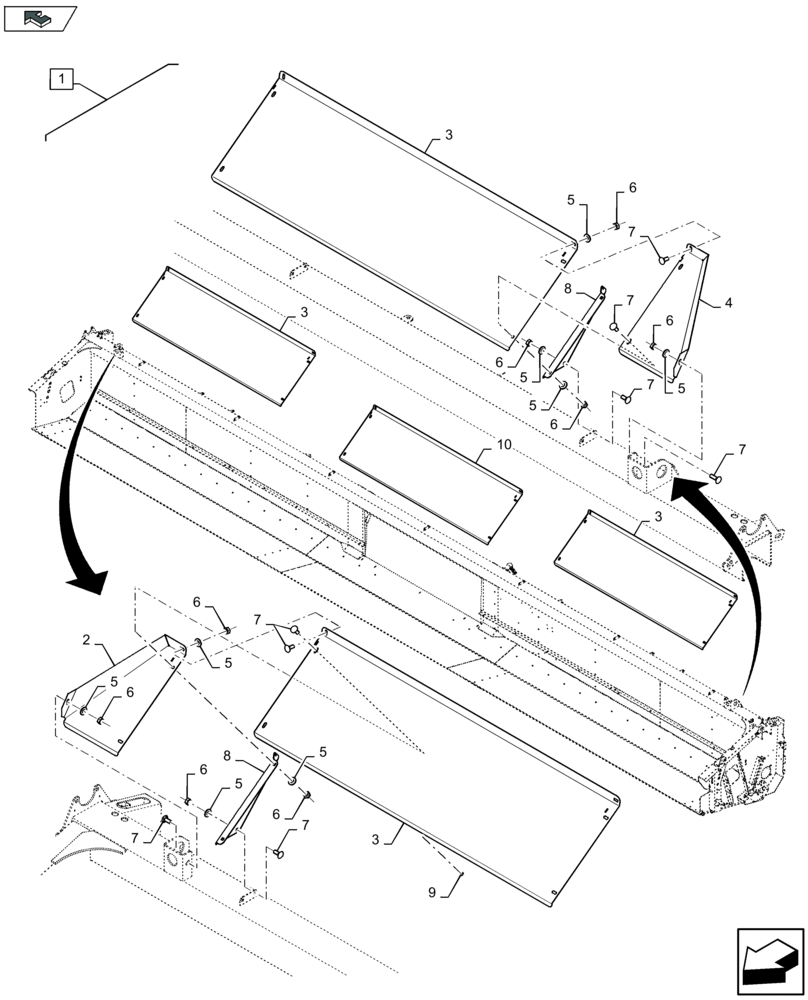 Схема запчастей Case IH 3050-22FT - (88.058.071) - DIA KIT : BACKSHEET EXTENSION KIT - D998 (88) - ACCESSORIES