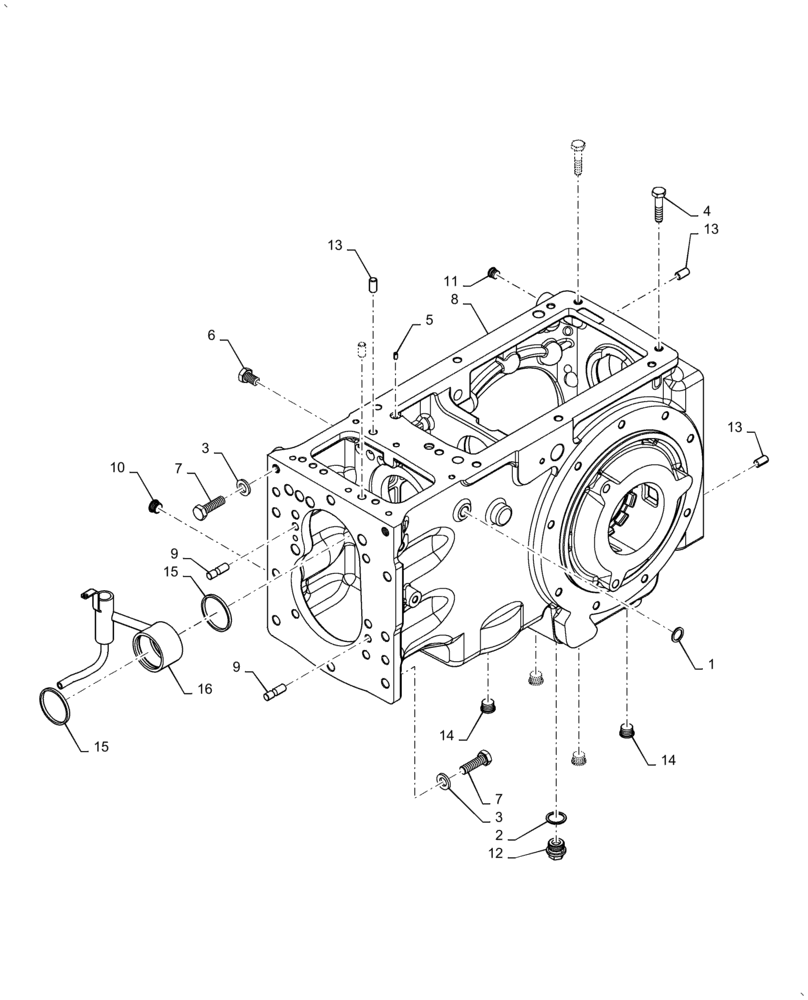 Схема запчастей Case IH FARMALL 70A - (27.100.AB[03]) - AXLE HOUSING, REAR (27) - REAR AXLE SYSTEM