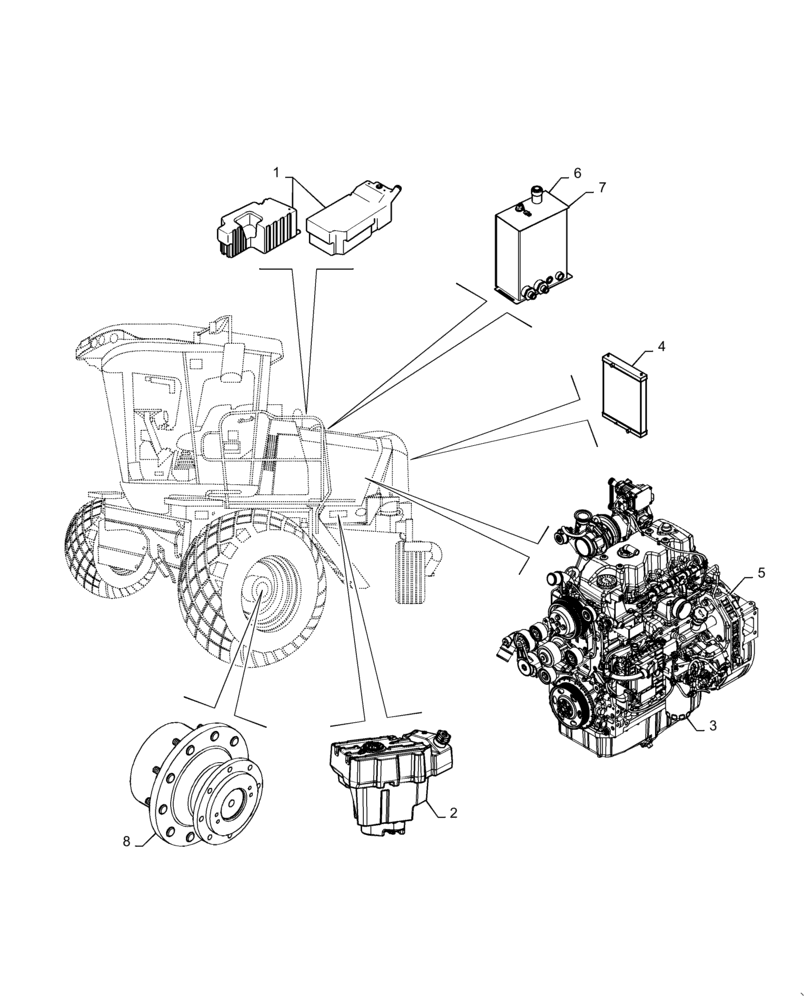 Схема запчастей Case IH WD2104 - (05.100.03[02]) - CAPACITIES (05) - SERVICE & MAINTENANCE