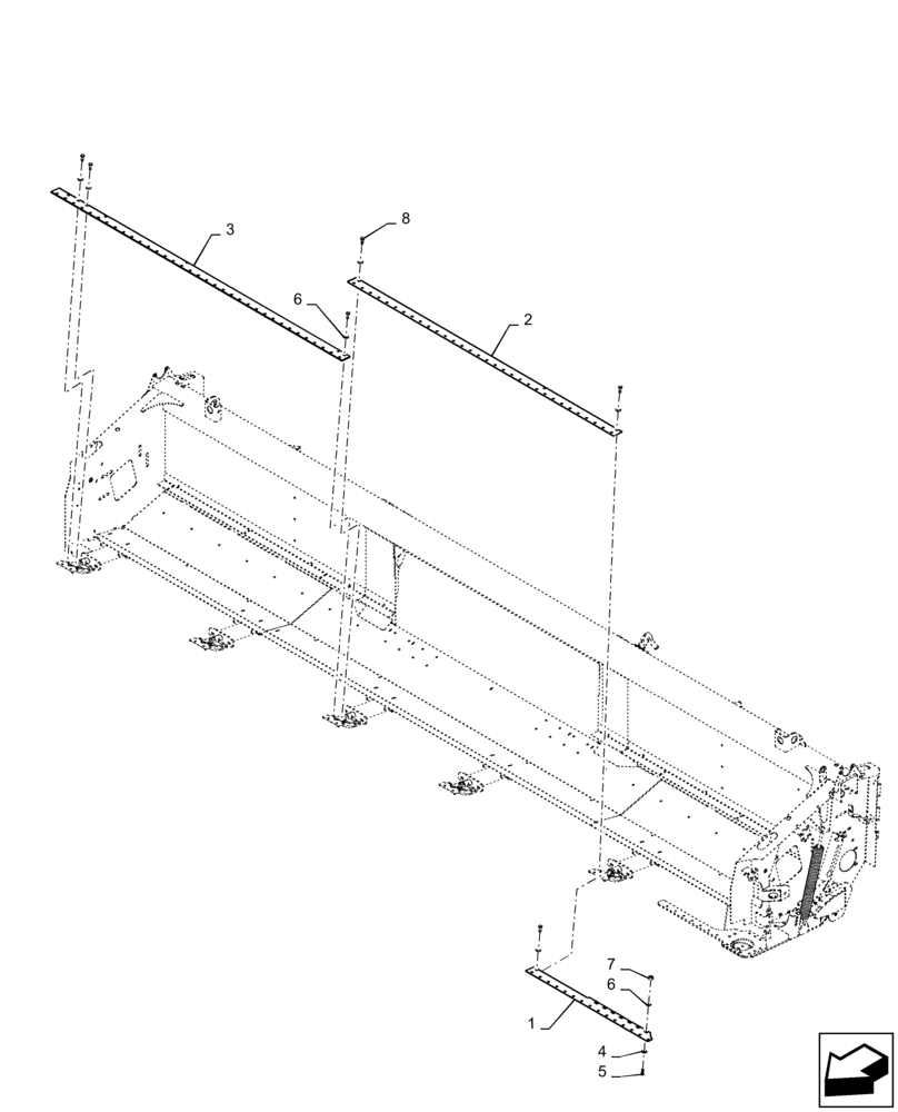 Схема запчастей Case IH 3020-20 - (58.130.03[03]) - FLOOR, ASSY, CUTTERBAR ASSY, SINGLE DRIVE (58) - ATTACHMENTS/HEADERS