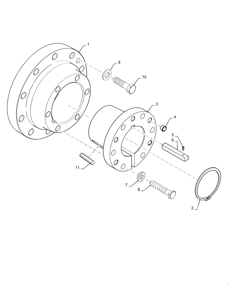 Схема запчастей Case IH MAGNUM 380 - (44.520.AB[06]) - VAR - 429358 - WHEEL HUB, REAR, 5-INCH AXLE, NA (44) - WHEELS