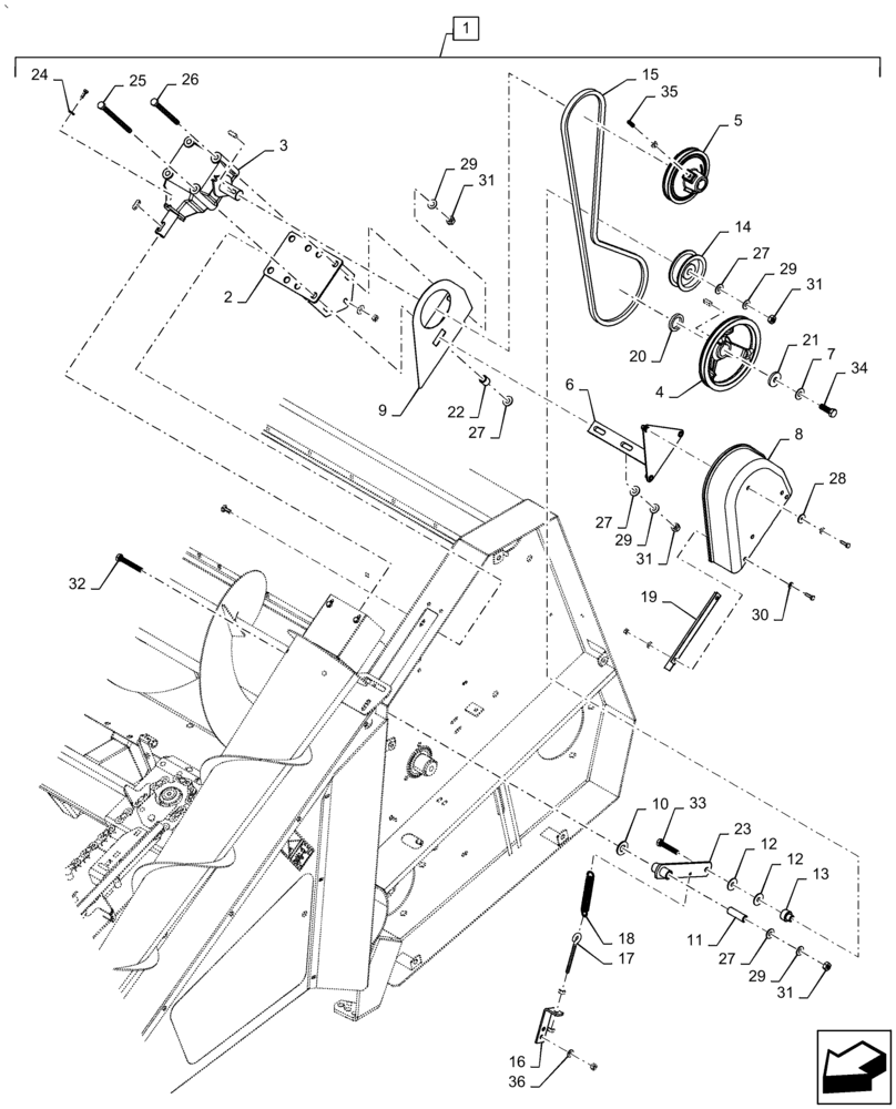 Схема запчастей Case IH 5506-65 - (88.100.58[02]) - DIA KIT, AUGER DRIVE, END, LH (88) - ACCESSORIES