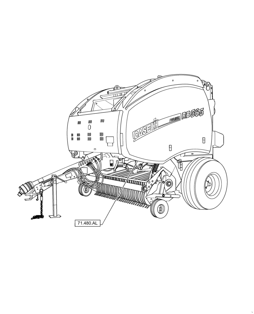 Схема запчастей Case IH RB565 - (00.000.71) - PICTORIAL INDEX - LUBRICATION SYSTEM (00) - GENERAL & PICTORIAL INDEX