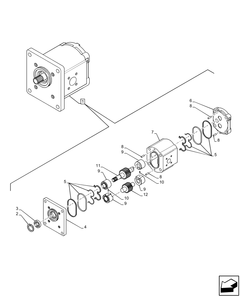 Схема запчастей Case IH FARMALL 100C - (35.104.AA[06]) - VAR - 743563 - HYDRAULIC PUMP, COMPONENTS (19 CC) (35) - HYDRAULIC SYSTEMS