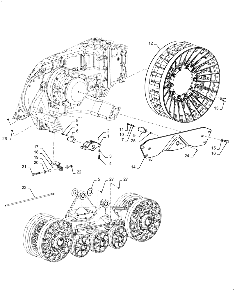 Схема запчастей Case IH MAGNUM 340 - (48.138.AB[01]) - TRACK ASSY, UNDERCARRIAGE (48) - TRACKS & TRACK SUSPENSION