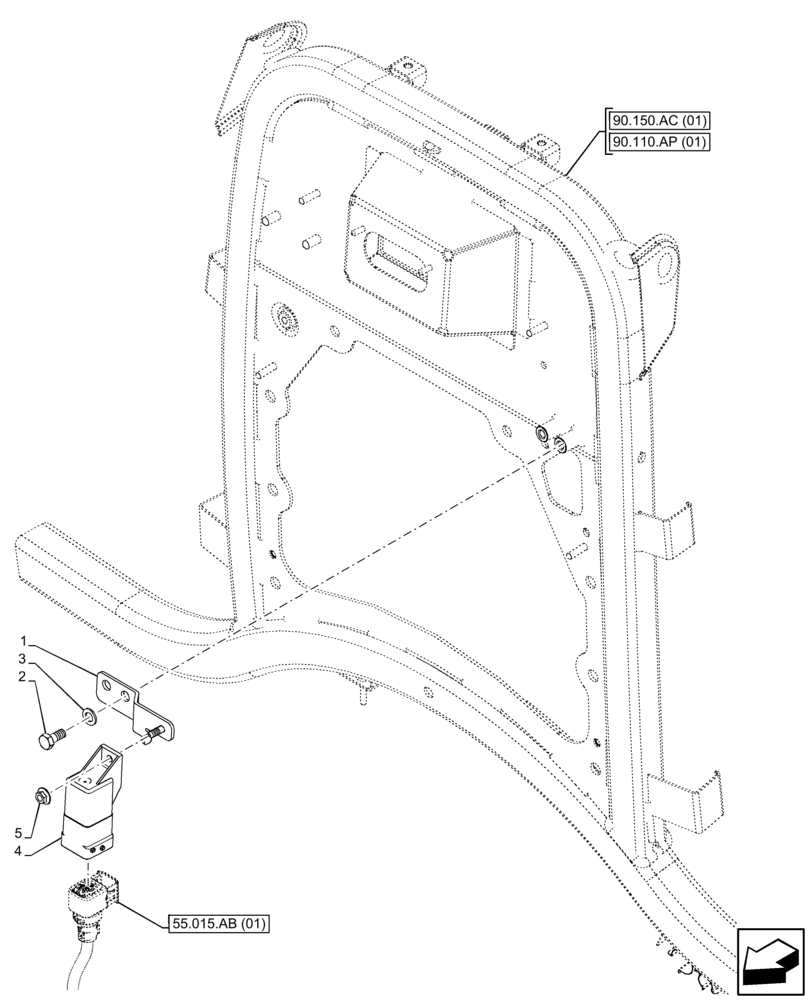 Схема запчастей Case IH FARMALL 110C - (55.012.AA) - VAR - 330581, 337323, 390328, 743559, 743560, 744580, 744581, 744990 - HEATER, UNIT, CONTROL (55) - ELECTRICAL SYSTEMS