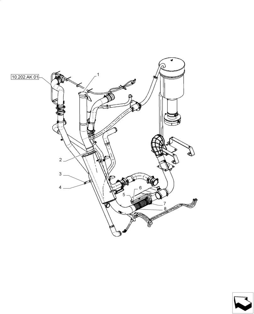 Схема запчастей Case IH A8800 - (10.254.AI[03]) - DC-9 MOTOR, OUTLET - MY2012 (10) - ENGINE