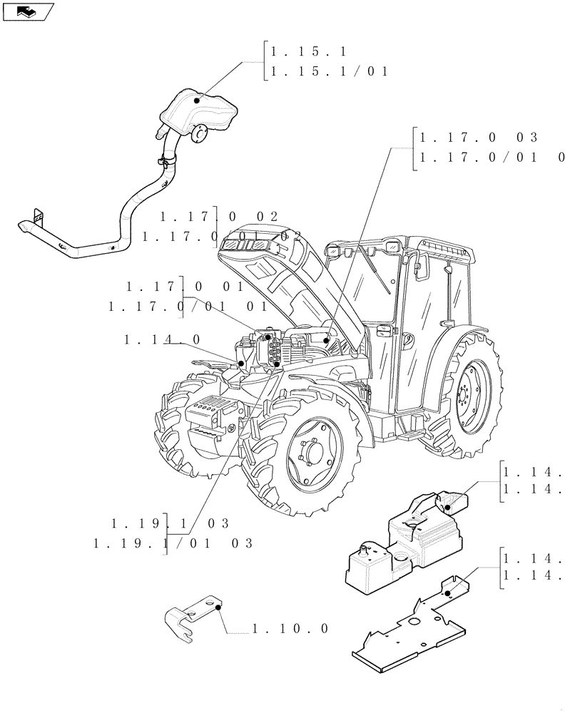 Схема запчастей Case IH FARMALL 95N - (SEC. 02) - ENGINE EQUIPMENT (00) - GENERAL