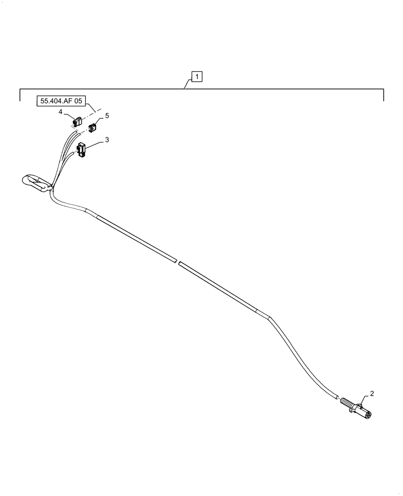 Схема запчастей Case IH TRUE-TANDEM 345 - (55.404.AF[04]) - WIRE HARNESS FRONT (55) - ELECTRICAL SYSTEMS