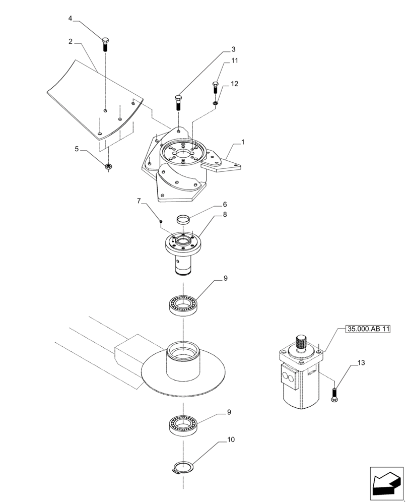 Схема запчастей Case IH A8000 - (74.200.AB[01]) - SECONDARY EXTRACTOR FAN (74) - CLEANING