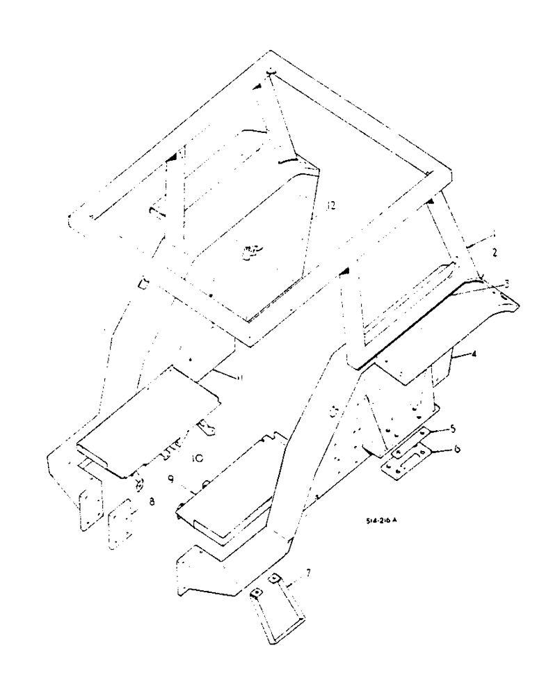 Схема запчастей Case IH 674 - (13-15) - SAFETY FRAME (05) - SUPERSTRUCTURE