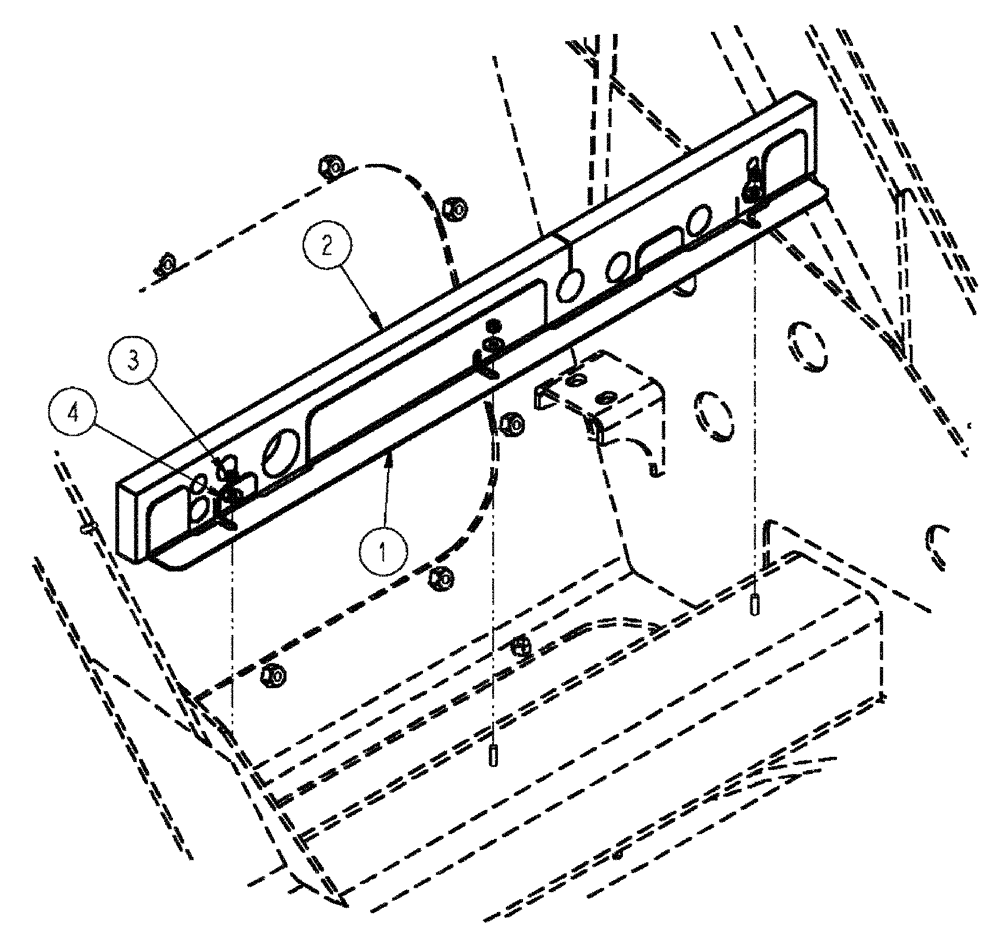 Схема запчастей Case IH TITAN 3020 - (02-021) - BAFFLE GROUP, LOWER RADIATOR (01) - ENGINE