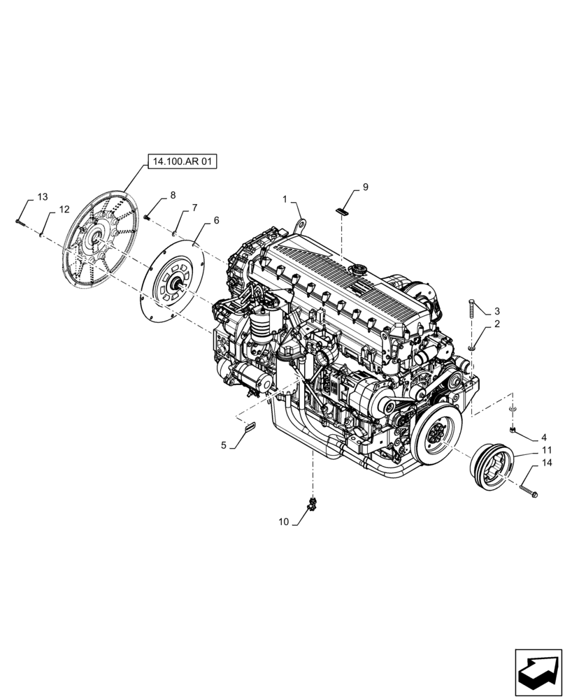 Схема запчастей Case IH 7230 - (18.112.AC) - DAMPER, FLYWHEEL, ENGINE (18) - CLUTCH