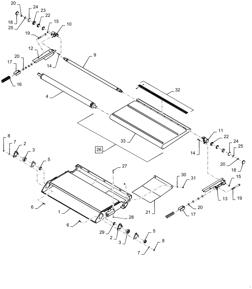 Схема запчастей Case IH 3152 - (58.115.02[03]) - FEEDER, ASSY, RH (58) - ATTACHMENTS/HEADERS