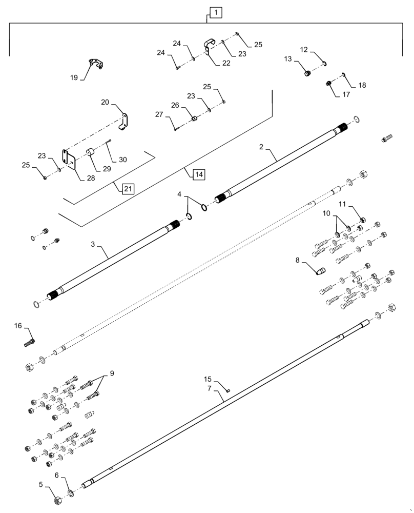 Схема запчастей Case IH 9230 - (19.100.AD) - DRIVE SHAFT, TRACK ROD (19) - POWER COUPLING