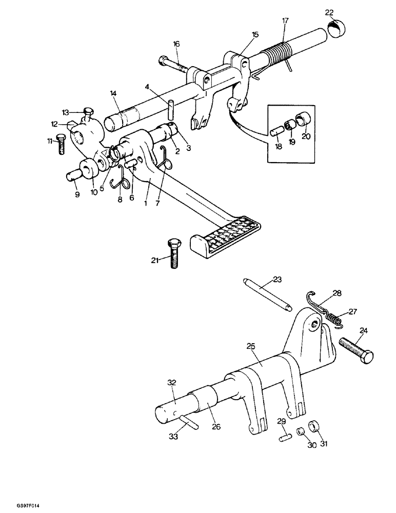 Схема запчастей Case IH 885 - (6-16) - CLUTCH RELEASE MECHANISM, MECHANICAL COMPONENTS (06) - POWER TRAIN