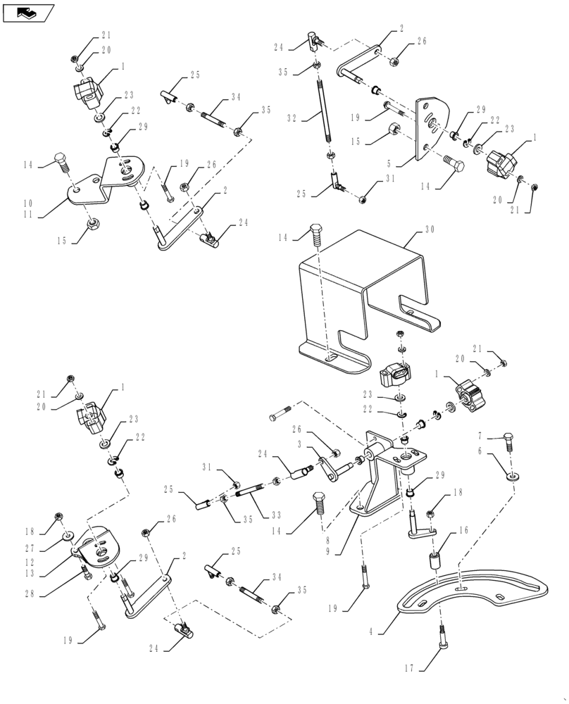 Схема запчастей Case IH PATRIOT 3340 - (55.515.AK[01]) - AUTOFOLD PLUS SENSORS SN YET040520 AND BEFORE (55) - ELECTRICAL SYSTEMS