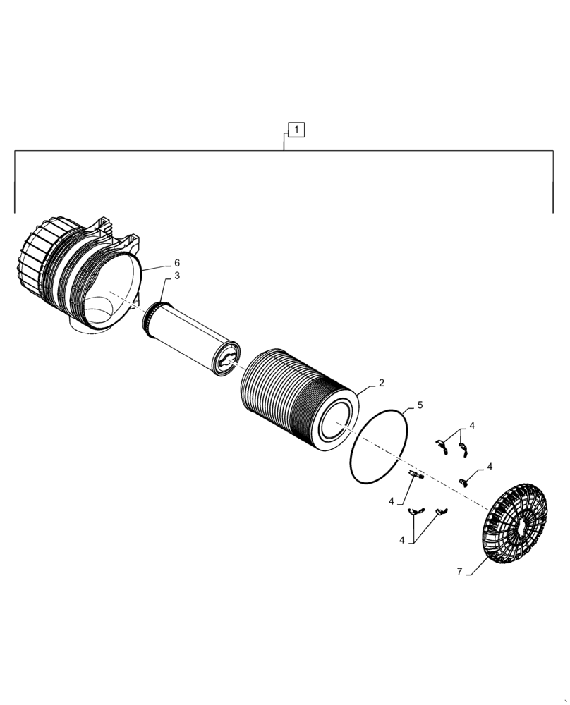 Схема запчастей Case IH 9240 - (10.202.AB[02]) - AIR CLEANER (10) - ENGINE