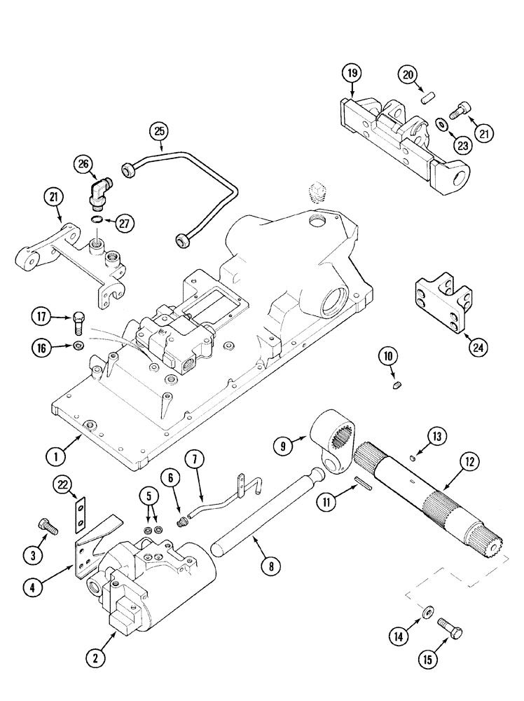 Схема запчастей Case IH C60 - (08-18) - DRAFT CONTROL (08) - HYDRAULICS