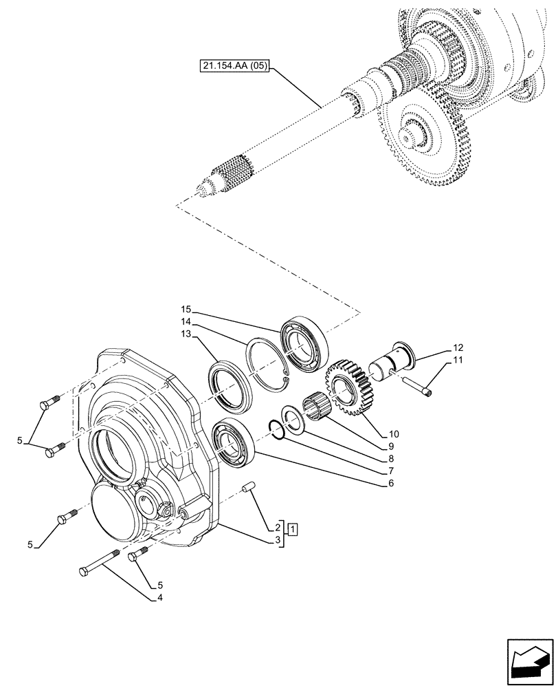 Схема запчастей Case IH FARMALL 110C - (21.168.AC[01]) - VAR - 334177, 390275 - CLUTCH, HI-LO (24X24) (24X24 CREEPER) (21) - TRANSMISSION