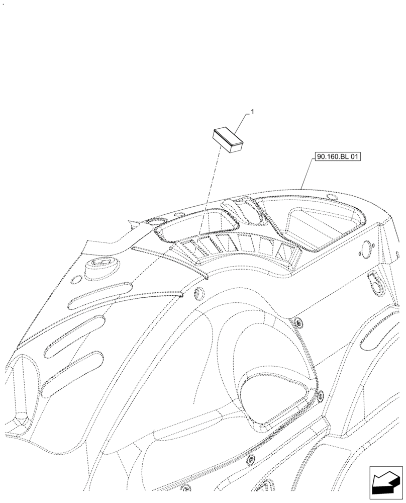 Схема запчастей Case IH FARMALL 130A - (55.040.AH[04]) - VAR - 330403, 390373 - 2WD, PLUG, CAB (55) - ELECTRICAL SYSTEMS