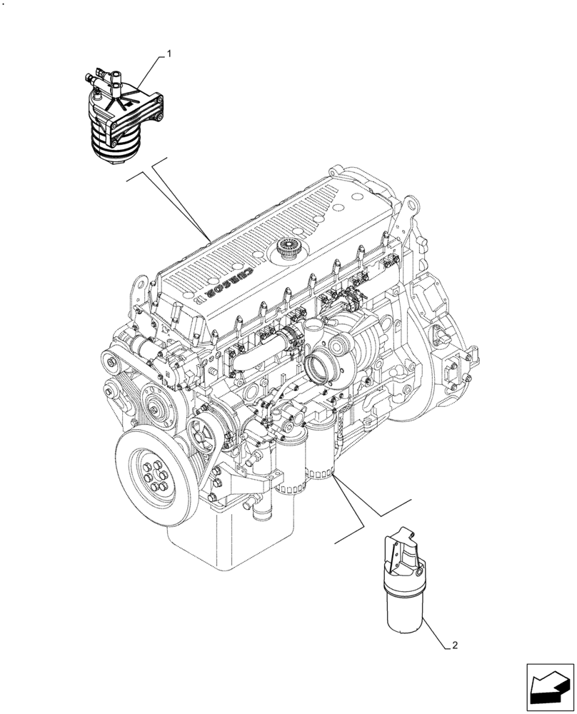 Схема запчастей Case IH F3GFE613B B001 - (05.100.03) - FILTERS & CAPACITIES (05) - SERVICE & MAINTENANCE