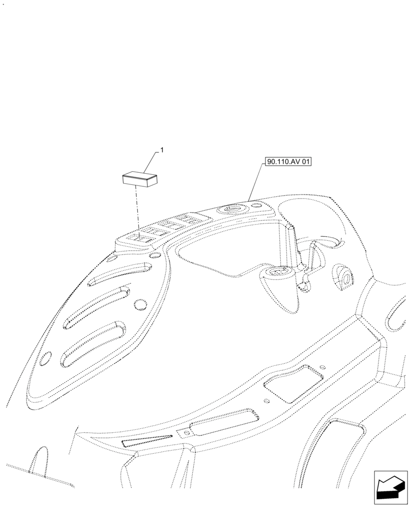 Схема запчастей Case IH FARMALL 130A - (55.040.AH[05]) - VAR - 330403, 390373 - 2WD, PLUG, W/O CAB (55) - ELECTRICAL SYSTEMS